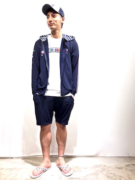 「DEUS EX MACHINA（デウスエクスマキナ）のアイテム（帽子）」を使った、Takuto Itouさん（メンズ・170cm）の春コーディネート