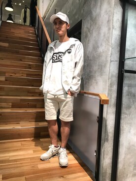 「1PIU1UGUALE3  RELAX （ウノピゥウノウグァーレトレ リラックス）のアイテム（キャップ）」を使った、Takuto Itouさん（メンズ・170cm）の春コーディネート