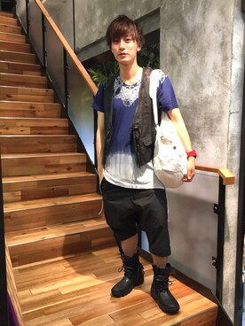 「KMRii（ケムリ）のアイテム（スニーカー）」を使った、Takuto Itouさん（メンズ・170cm）の春コーディネート
