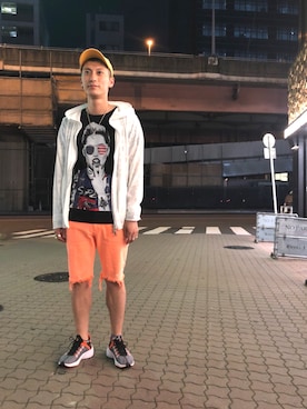 「DEUS EX MACHINA（デウスエクスマキナ）のアイテム（帽子）」を使った、Takuto Itouさん（メンズ・170cm）の夏コーディネート