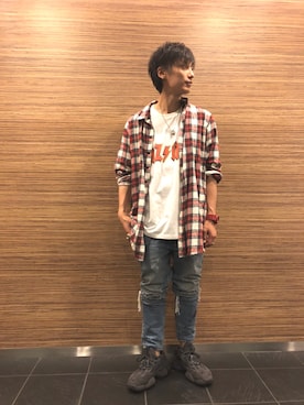 「Yeezy（イージー）のアイテム」を使った、Takuto Itouさん（メンズ・170cm）の夏コーディネート