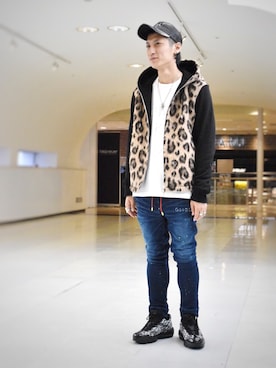 「ROYAL FLASH（ロイヤルフラッシュ）のアイテム（キャップ）」を使った、Takuto Itouさん（メンズ・170cm）の秋コーディネート