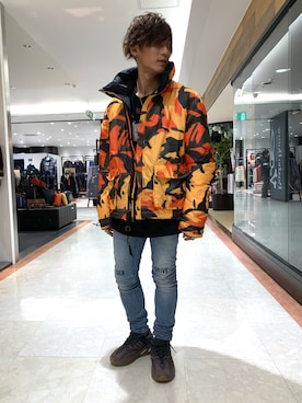 「ROYAL FLASH（ロイヤルフラッシュ）のアイテム（ダウンジャケット/コート）」を使った、Takuto Itouさん（メンズ・170cm）の秋コーディネート