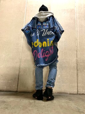 「ペイント」｜「アイテム（アクセサリー）」を使った、Takuto Itouさん（メンズ・170cm）の冬コーディネート