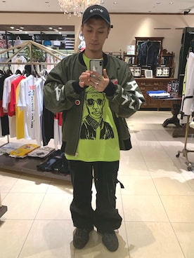 「ROYAL FLASH（ロイヤルフラッシュ）のアイテム（ブルゾン）」を使った、Takuto Itouさん（メンズ・170cm）の春コーディネート