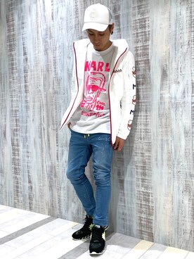 「ROYAL FLASH（ロイヤルフラッシュ）のアイテム（キャップ）」を使った、Takuto Itouさん（メンズ・170cm）の春コーディネート