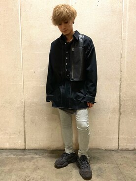 「KMRii（ケムリ）のアイテム（Tシャツ/カットソー）」を使った、Takuto Itouさん（メンズ・170cm）の春コーディネート