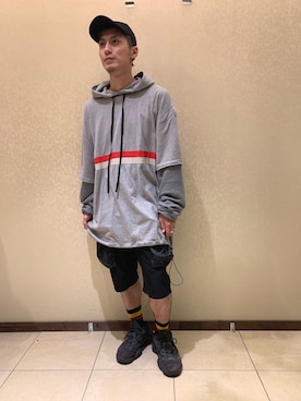 「SUPERTHANKS」｜「アイテム（帽子）」を使った、Takuto Itouさん（メンズ・170cm）の春コーディネート