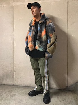 「READYMADE（レディメイド）のアイテム（パンツ）」を使った、Takuto Itouさん（メンズ・170cm）の秋コーディネート