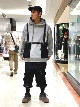 「SUPERTHANKS」｜「アイテム（帽子）」を使った、Takuto Itouさん（メンズ・170cm）の秋コーディネート