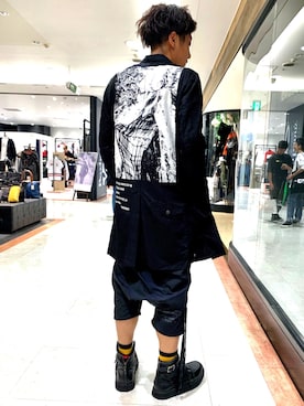 「KMRii」｜「アイテム（ステンカラーコート）」を使った、Takuto Itouさん（メンズ・170cm）の秋コーディネート