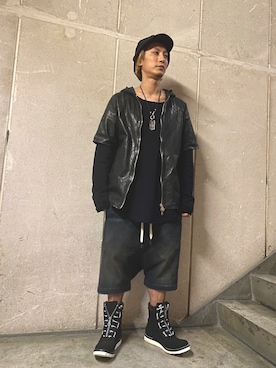 「ISAMU KATAYAMA BACKLASH（イサムカタヤマバックラッシュ）のアイテム（アクセサリー）」を使った、Takuto Itouさん（メンズ・170cm）の春コーディネート
