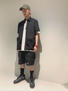 「STAMPD（スタンプド）のアイテム（帽子）」を使った、Takuto Itouさん（メンズ・170cm）の夏コーディネート