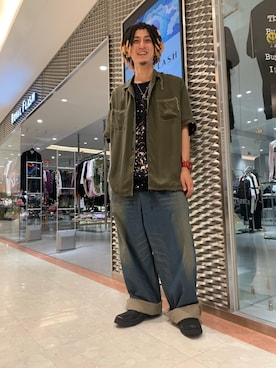 「ISAMU KATAYAMA BACKLASH（イサムカタヤマバックラッシュ）のアイテム（シャツ/ブラウス）」を使った、Takuto Itouさん（メンズ・170cm）の夏コーディネート