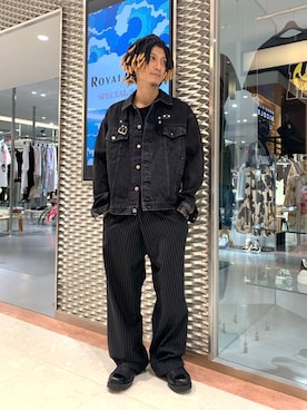 「ラップパンツ」｜「アイテム（ブルゾン）」を使った、Takuto Itouさん（メンズ・170cm）の夏コーディネート