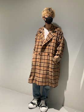 「R13（アールサーティーン）のアイテム（パンツ）」を使った、Takuto Itouさん（メンズ・170cm）の秋コーディネート