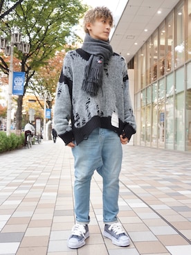 「Maison Kitsune（メゾンキツネ）のアイテム」を使った、Takuto Itouさん（メンズ・170cm）の秋コーディネート