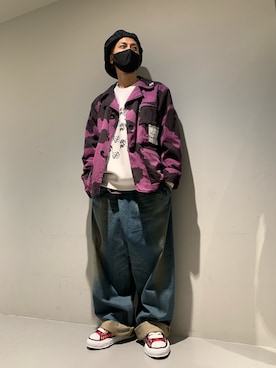 「ISAMU KATAYAMA BACKLASH（イサムカタヤマバックラッシュ）のアイテム（帽子）」を使った、Takuto Itouさん（メンズ・170cm）の秋コーディネート
