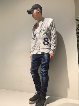 「STUD MUFFIN」｜「アイテム（ブルゾン）」を使った、Takuto Itouさん（メンズ・170cm）の冬コーディネート