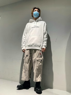 「KMRii（ケムリ）のアイテム（ブーツ）」を使った、Takuto Itouさん（メンズ・170cm）の冬コーディネート