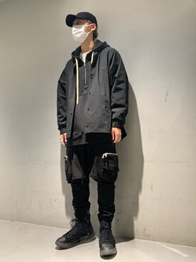 「ISAMU KATAYAMA BACKLASH（イサムカタヤマバックラッシュ）のアイテム（パーカー）」を使った、Takuto Itouさん（メンズ・170cm）の冬コーディネート