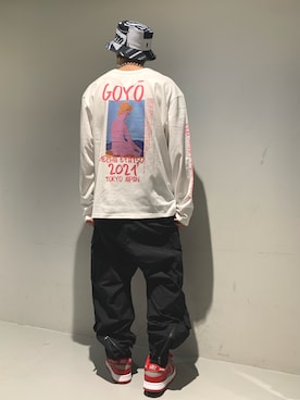 「ISAMU KATAYAMA BACKLASH（イサムカタヤマバックラッシュ）のアイテム（カーゴパンツ）」を使った、Takuto Itouさん（メンズ・170cm）の冬コーディネート