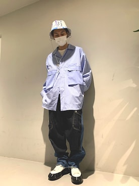 「SUPERTHANKS」｜「アイテム（帽子）」を使った、Takuto Itouさん（メンズ・170cm）の春コーディネート