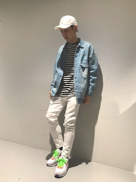 「1piu1uguale3 RELAX（ウノピュウノウグァーレトレリラックス）のアイテム（帽子）」を使った、Takuto Itouさん（メンズ・170cm）の春コーディネート