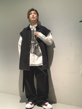 「JOHN LAWRENCE SULLIVAN（ジョンローレンスサリバン）のアイテム（トップス）」を使った、Takuto Itouさん（メンズ・170cm）の春コーディネート