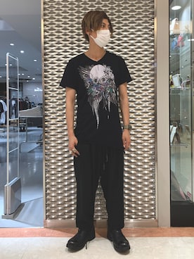 「KMRii（ケムリ）のアイテム（ブーツ）」を使った、Takuto Itouさん（メンズ・170cm）の春コーディネート