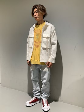 「SUPERTHANKS」｜「アイテム（シューズ）」を使った、Takuto Itouさん（メンズ・170cm）の春コーディネート
