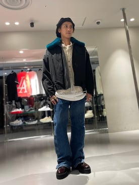 「ISAMU KATAYAMA BACKLASH（イサムカタヤマバックラッシュ）のアイテム（帽子）」を使った、Takuto Itouさん（メンズ・170cm）の春コーディネート