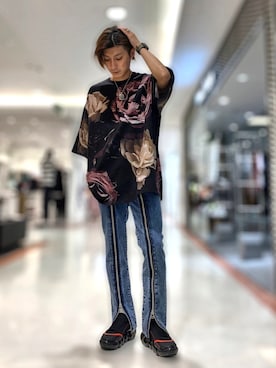 「JOHN LAWRENCE SULLIVAN（ジョンローレンスサリバン）のアイテム（パンツ）」を使った、Takuto Itouさん（メンズ・170cm）の夏コーディネート