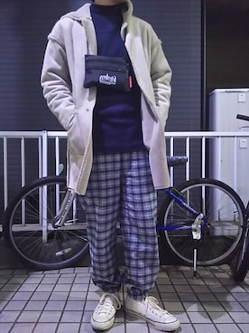「JOURNAL STANDARD relume（ジャーナルスタンダード　レリューム）のアイテム（ムートンコート）」を使った、うずらさん（メンズ・170cm）の秋コーディネート