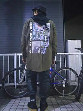 「soe（ソーイ）のアイテム（シャツ/ブラウス）」を使った、うずらさん（メンズ・170cm）の秋コーディネート