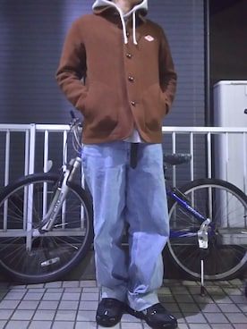 「定番」｜「アイテム（その他アウター）」を使った、うずらさん（メンズ・170cm）の冬コーディネート