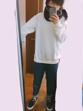 「NIKE（ナイキ）のアイテム（スリッポン）」を使った、鯵さん（レディース・157cm）の秋コーディネート