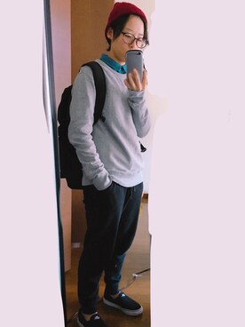 「NIKE（ナイキ）のアイテム（スリッポン）」を使った、鯵さん（レディース・157cm）の秋コーディネート