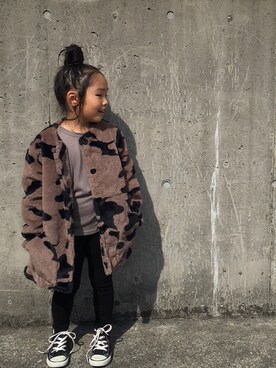 「冬」｜「アイテム（その他アウター）」を使った、CACHE-CACHEさん（キッズ・110cm）の冬コーディネート