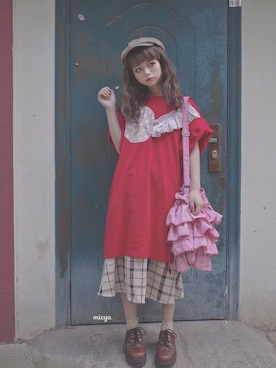 「SWIMMER（SWIMMER）のアイテム（バッグ）」を使った、三茶さん（レディース・153cm）の春コーディネート