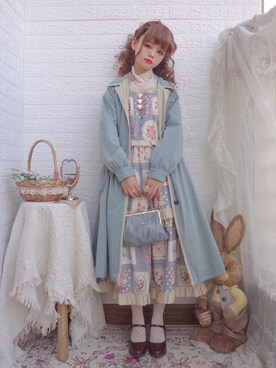 「F i.n.t（フィント）のアイテム（ジャケット/アウター）」を使った、三茶さん（レディース・153cm）の秋コーディネート