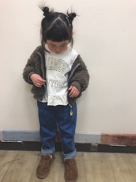 「BASE（ベース）のアイテム」を使った、myuさん（キッズ・100cm）の春コーディネート