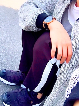 「Reebok（リーボック）のユニセックス リーボック インスタ ポンプフューリー ブラック Reebok INSTAPUMP FURY OG V65750（スニーカー）」を使った、ぐちおさん（メンズ・171cm）の春コーディネート