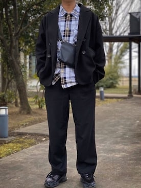 「kutir（クティール）のアイテム（その他アウター）」を使った、Ryohさん（メンズ・175cm）の冬コーディネート