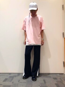 「WEGO（ウィゴー）のWEGO/スラブワッフルラウンドロングタンクトップ（タンクトップ）」を使った、344さん（メンズ・177cm）の春コーディネート