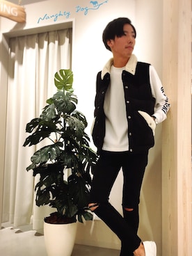 「ノーティードッグ」｜「アイテム（ジャケット/アウター）」を使った、たっちゃそさん（メンズ・175cm）の秋コーディネート