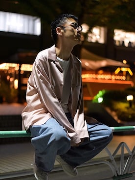 「NEONSIGN（ネオンサイン）のアイテム」を使った、Amitani@tokyobaseさん（メンズ・172cm）の夏コーディネート