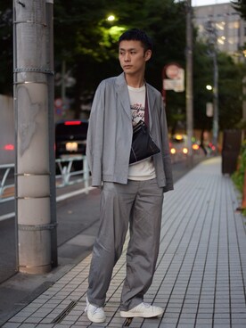 「N.HOOLYWOOD（N.ハリウッド）のアイテム（ジャケット/アウター）」を使った、Amitani@tokyobaseさん（メンズ・172cm）の夏コーディネート