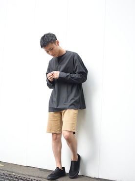 「N.HOOLYWOOD（N.ハリウッド）のアイテム（Tシャツ/カットソー）」を使った、Amitani@tokyobaseさん（メンズ・172cm）の夏コーディネート