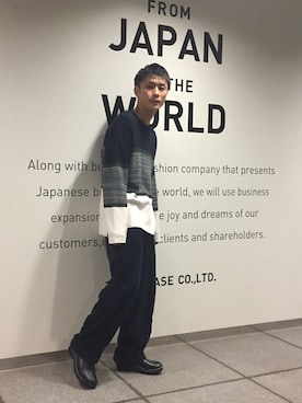 「STUDIOUS（ステュディオス）のアイテム」を使った、Amitani@tokyobaseさん（メンズ・172cm）の秋コーディネート